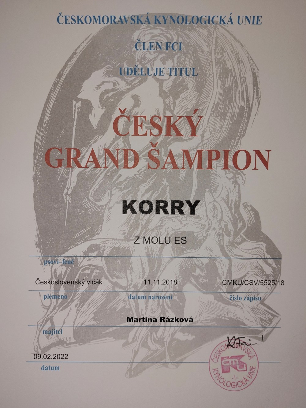 Český Grand šampion